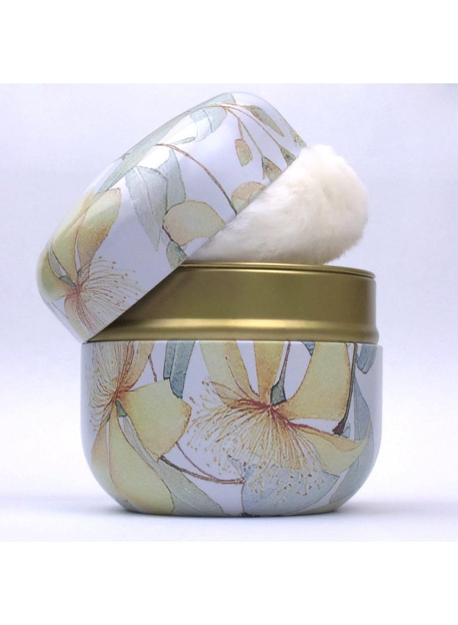 Topwon Powder Case with Powder Puff for Body Powder Container Dusting Powder Case for Baby&Mom (Gloden Flower) - Image 1