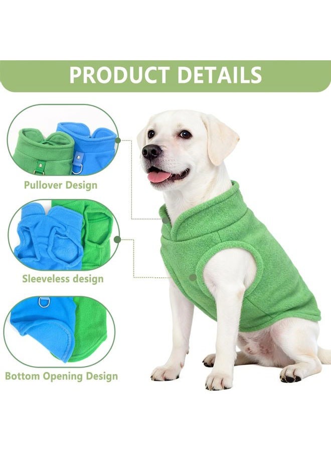 2 Pack Dog Sweater with Leash Ring Winter Warm Pet Sweater Thick Clothes Coat Fleece Dog Sweaters for Small Dogs Girl Boy for Chihuahua, French Bulldog, Dachshund - Image 2