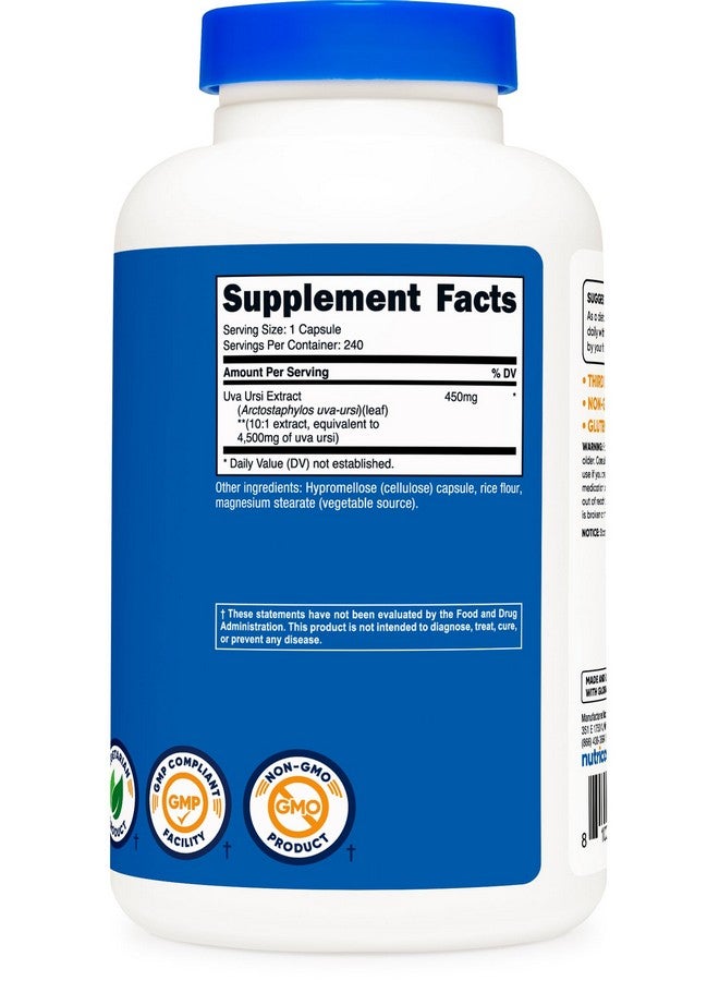 Nutricost Uva Ursi 4500mg, 240 Capsules - Vegetarian Capsules, Gluten Free, Non-GMO - Image 5