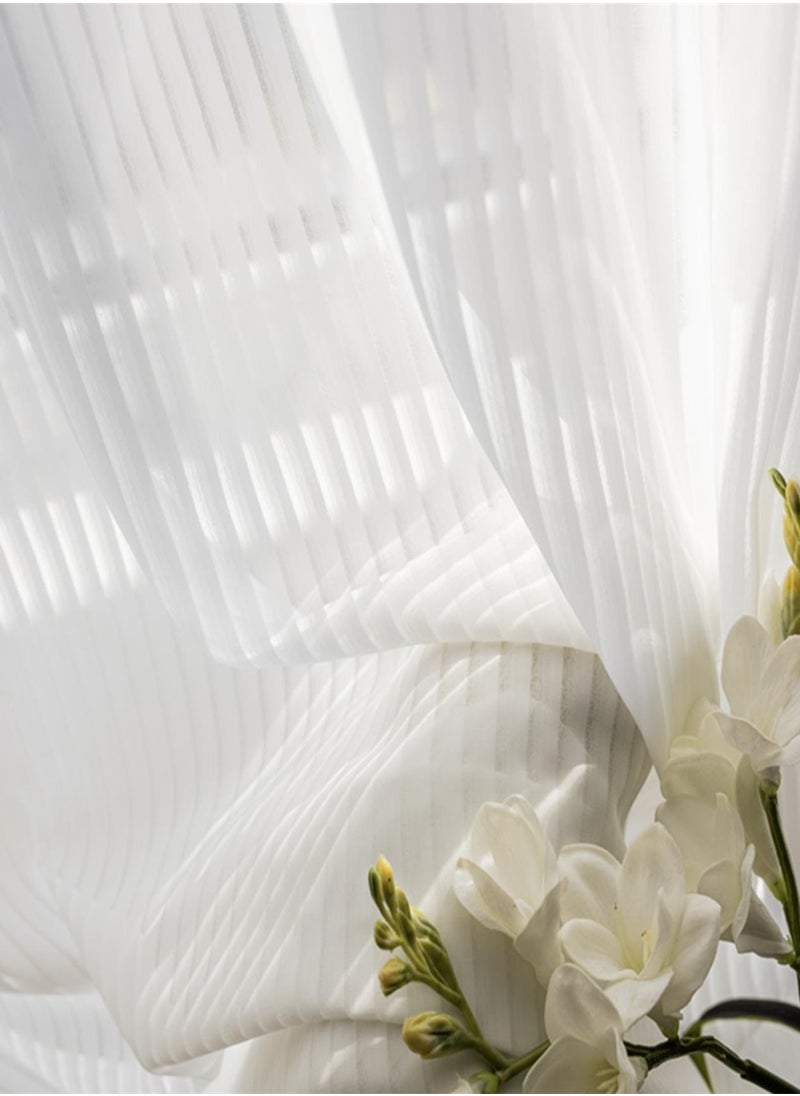 Golden Homee - White Sheer Curtain For Living Room 1 Piece - Image 1
