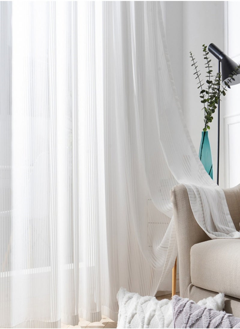 Golden Homee - White Sheer Curtain For Living Room 1 Piece - Image 1