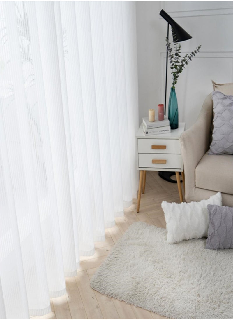 Golden Homee - White Sheer Curtain For Living Room 1 Piece - Image 1