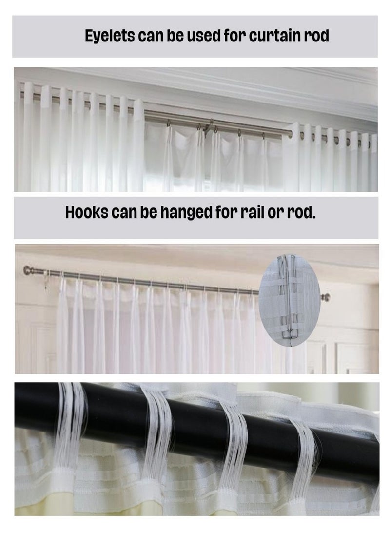 Golden Homee - White Sheer Curtain For Living Room 1 Piece - Image 1