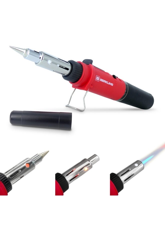 Generic Berkling BSG-568 3-IN-1 Cordless Butane Soldering Iron   Heat Gun   Mini Torch - Self-Ignite  Rechargeable  Light Weight  Portable  Adjustable Flame For Automotive  Electronics  Home DIY  Computer  - Image 1