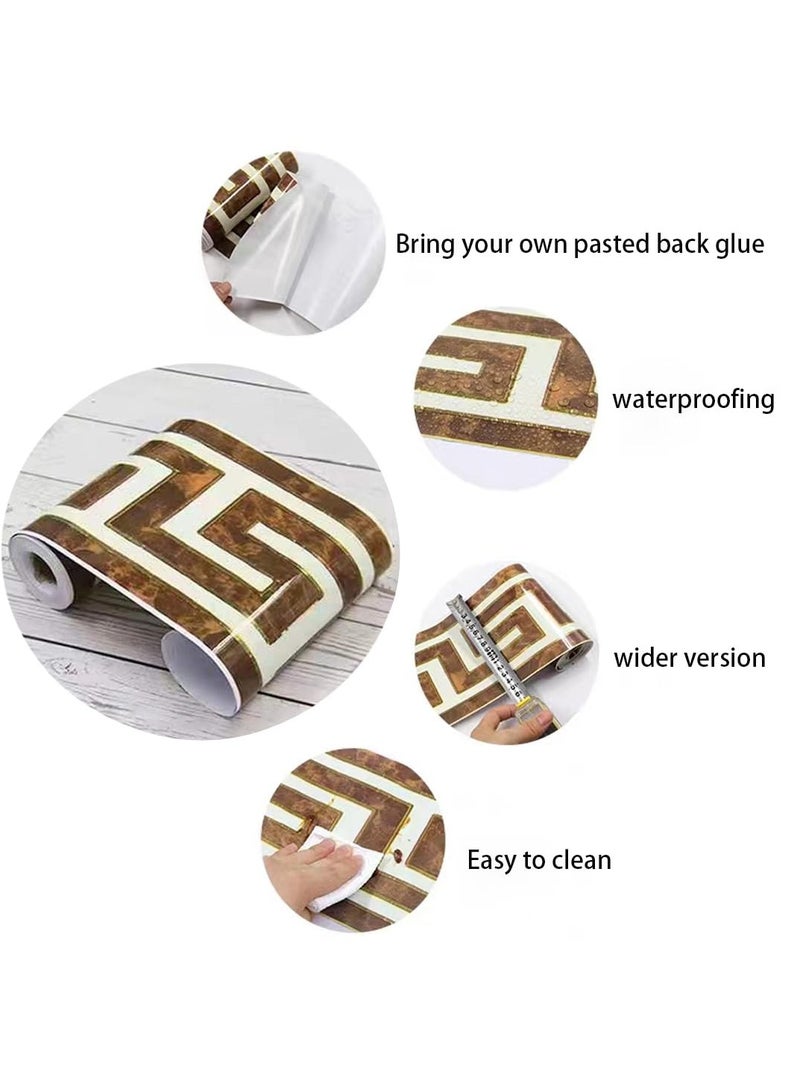 Zikra Self Adhesive Peel and Stick Wallpaper Border,PVC Wallpaper Border,Self-Adhesive Marble Wallpaper,Peel and Stick Glossy Marble Contact Paper,for Living Room,Kitchen,Bedroom,Restrooms - Image 3