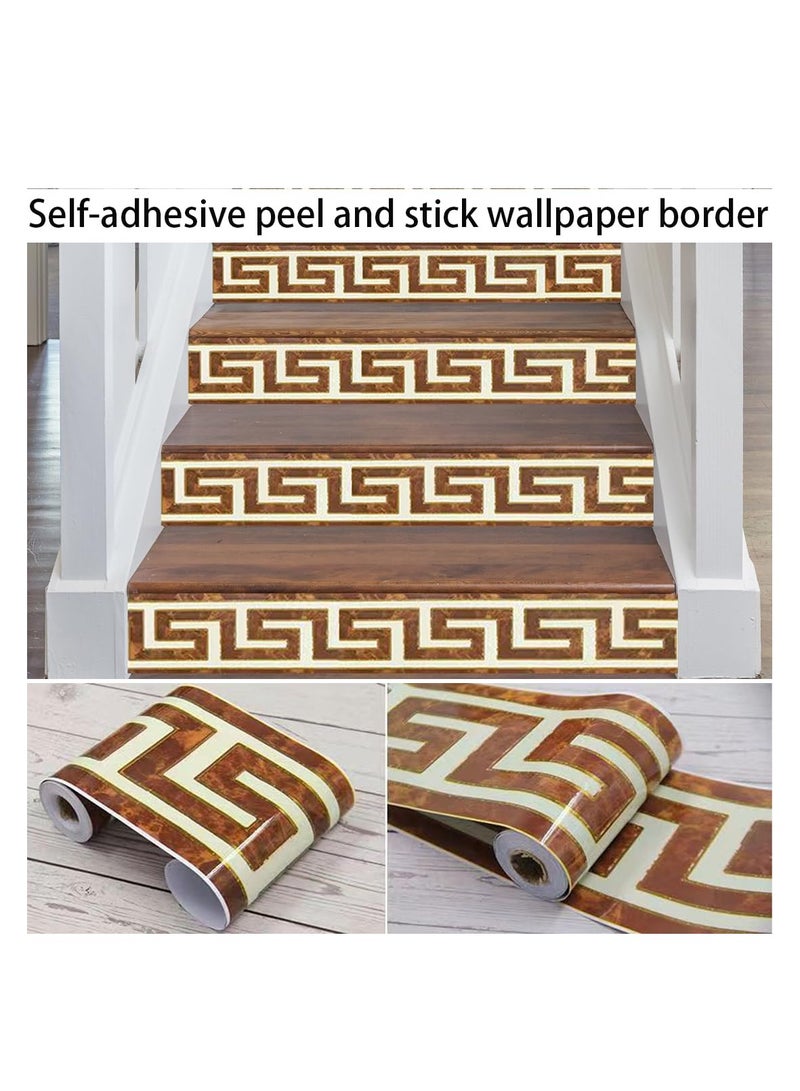 Zikra Self Adhesive Peel and Stick Wallpaper Border,PVC Wallpaper Border,Self-Adhesive Marble Wallpaper,Peel and Stick Glossy Marble Contact Paper,for Living Room,Kitchen,Bedroom,Restrooms - Image 5