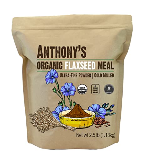 Anthony's Anthonys Organic Flaxseed Meal 25 lb Gluten Free Ground Ultra Fine Powder Cold Milled Keto Friendly - Image 1
