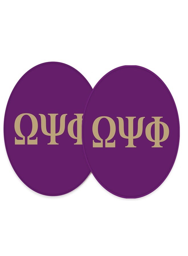 Desert Cactus Omega Psi Phi Car Accessories Absorbent Sandstone Cup Coasters Licensed Product Set of 2 (Design B) - Image 1