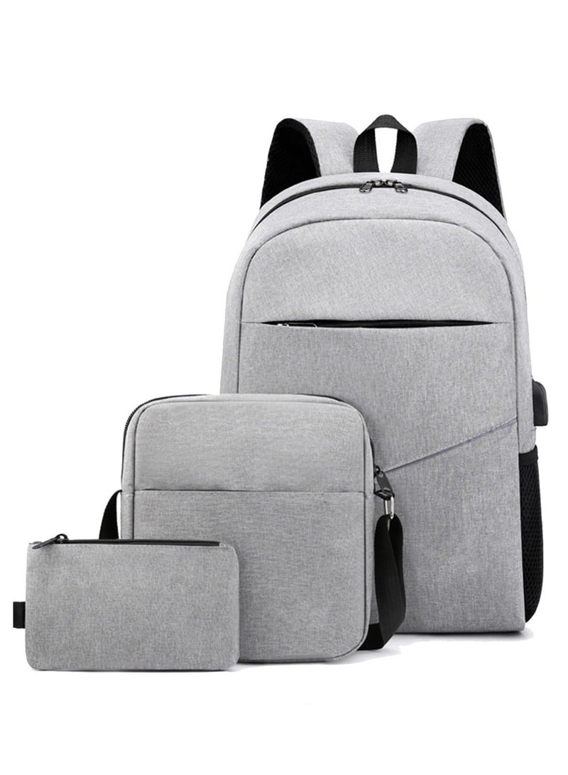 NIBEMINENT Travel Laptop Backpack, College School Computer Bag with USB Charging Port for Men & Women Fits 15.6 Inch Notebook - Image 1