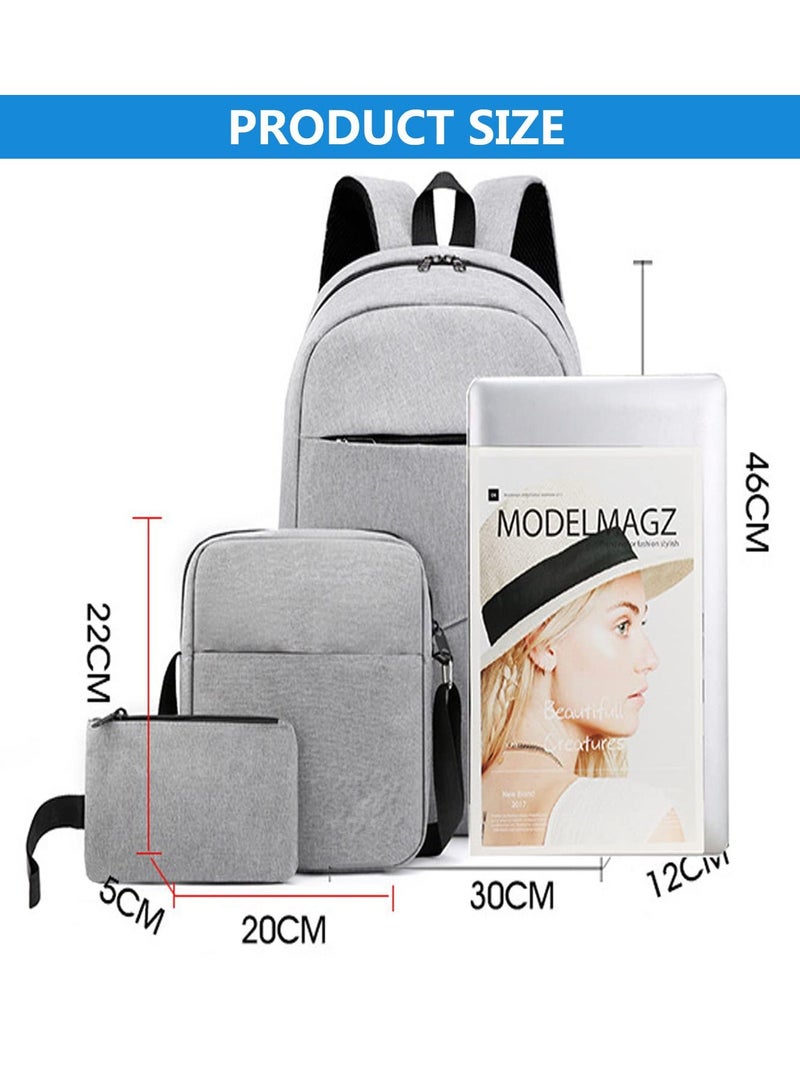 NIBEMINENT Travel Laptop Backpack, College School Computer Bag with USB Charging Port for Men & Women Fits 15.6 Inch Notebook - Image 2