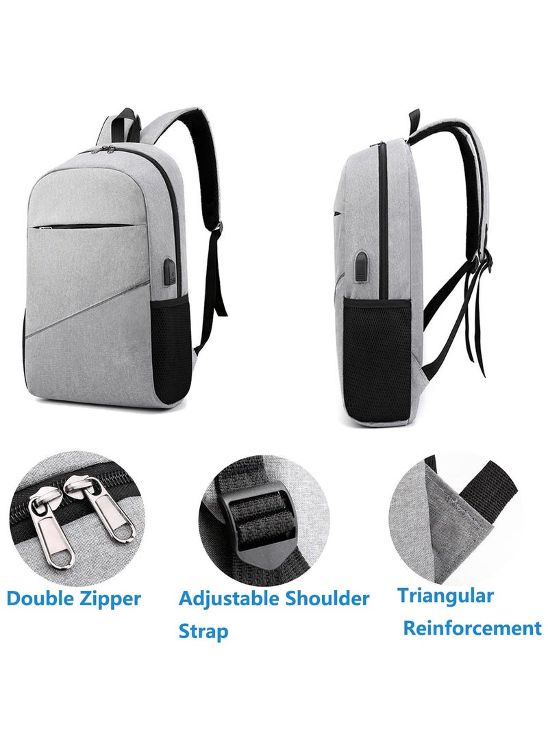 NIBEMINENT Travel Laptop Backpack, College School Computer Bag with USB Charging Port for Men & Women Fits 15.6 Inch Notebook - Image 3