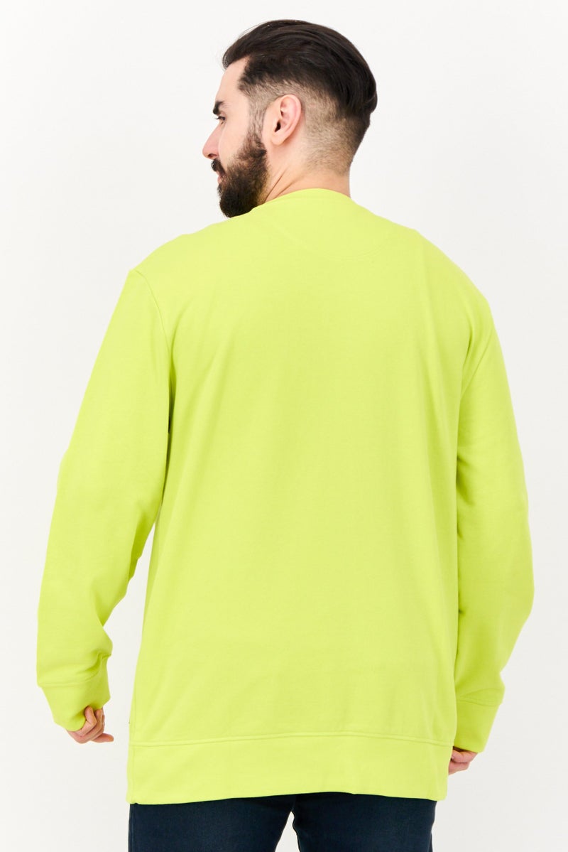 Levi's سويت شيرت للرجال بأكمام طويلة وياقة دائرية، لون أخضر فاتح، - Image 3