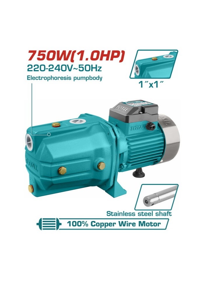 TOTAL Self-priming water motor, capacity 1 HP 