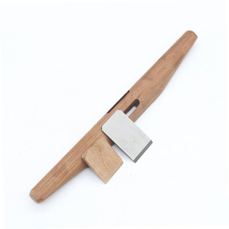 Woodworking Spokeshave Tool with Ergonomic Natural Wood Handle Round Bottom Planer for Hand Trimming and Smoothing - Image 4
