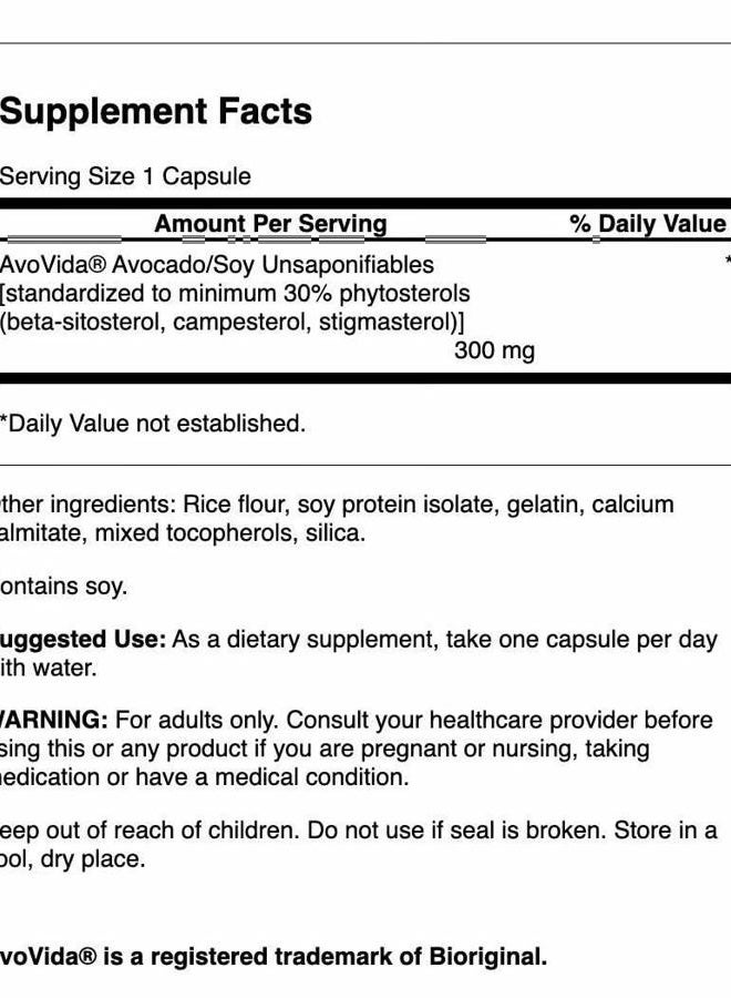 SWANSON AvoVida - Natural Supplement Promoting Joint Health & Mobility - Avocado & Soybean Unsaponifiables to Support Cartilage & Tissue Health - (60 Capsules, 300mg Each) 2 Pack - Image 2