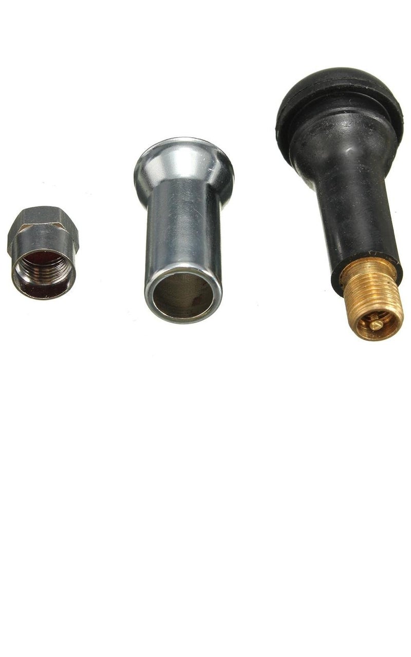 HANUMEX Car Chrome Alloy Copper Tubeless Rubber Wheel Tyre Valve Stem Dust Cap Cover -5pcs - Image 4