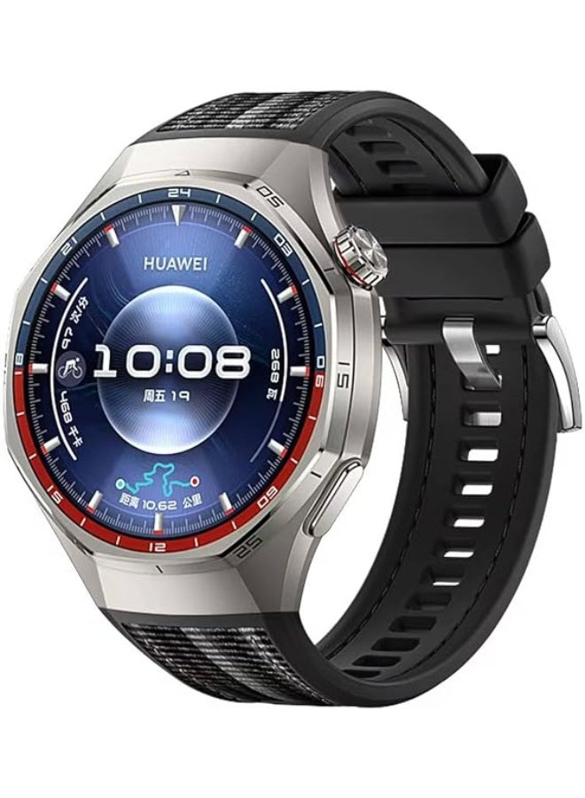 Replacement Band Compatible with Huawei Watch GT6 Pro - GT5 Pro Braided Strap| Lightweight Design Strap for Watch GT6 Pro (2025)/ GT5 Pro Strap Silicone 22mm Quick Release (M black) - Image 1