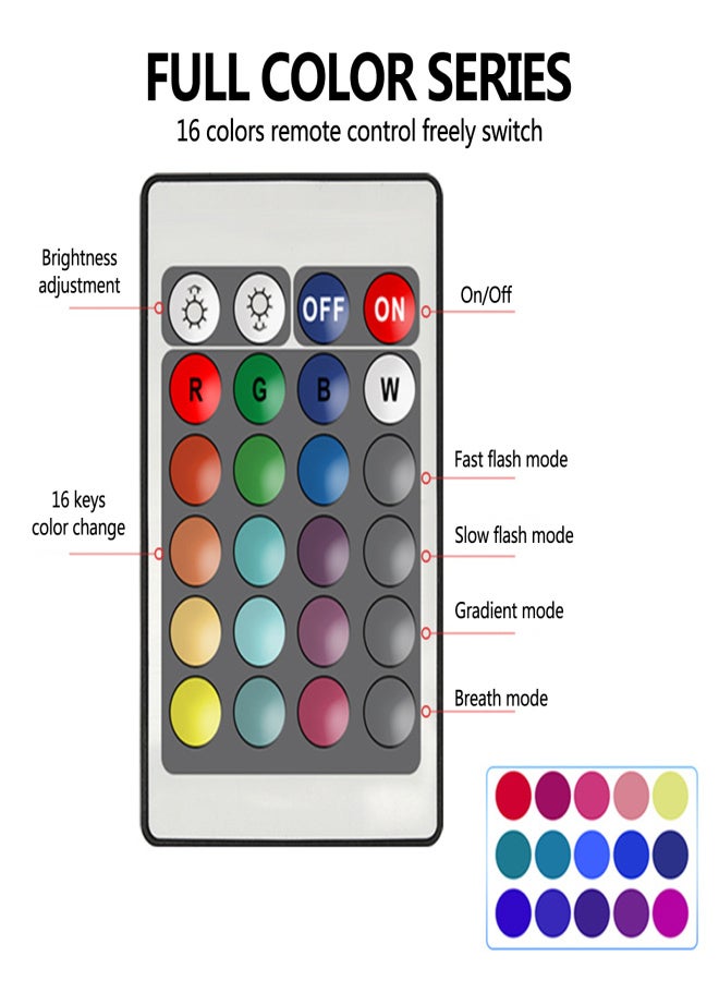 E27 RGB+W Bulb Lamp Memory Function Full Voltage High Brightness Energy Saving Remote Control Brightness Adjustment Mode Switch 16 Keys Color Change - Image 4