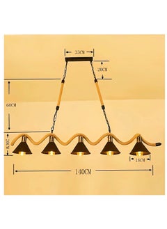 Next Life 5 Head Rope Pendant Light Vintage Chandelier Fitting for Cafe Restaurant And Home Decoration  - Image 4