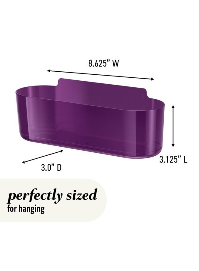Command Clear Caddy, Candied Plum, 1 Caddy, 4 Strips, Damage Free Organization Wall Mount to Cabinet, Kitchen, Pantry, Closet, or Under Sink, Holds up to 4 lb - Image 2