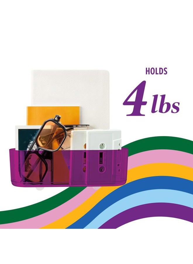 Command Clear Caddy, Candied Plum, 1 Caddy, 4 Strips, Damage Free Organization Wall Mount to Cabinet, Kitchen, Pantry, Closet, or Under Sink, Holds up to 4 lb - Image 4