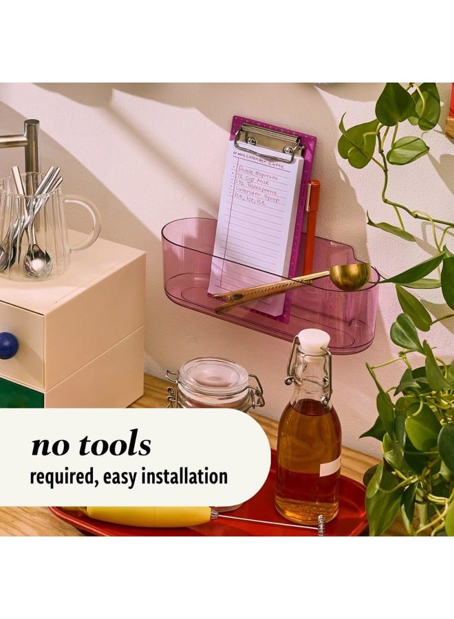 Command Clear Caddy, Candied Plum, 1 Caddy, 4 Strips, Damage Free Organization Wall Mount to Cabinet, Kitchen, Pantry, Closet, or Under Sink, Holds up to 4 lb - Image 5