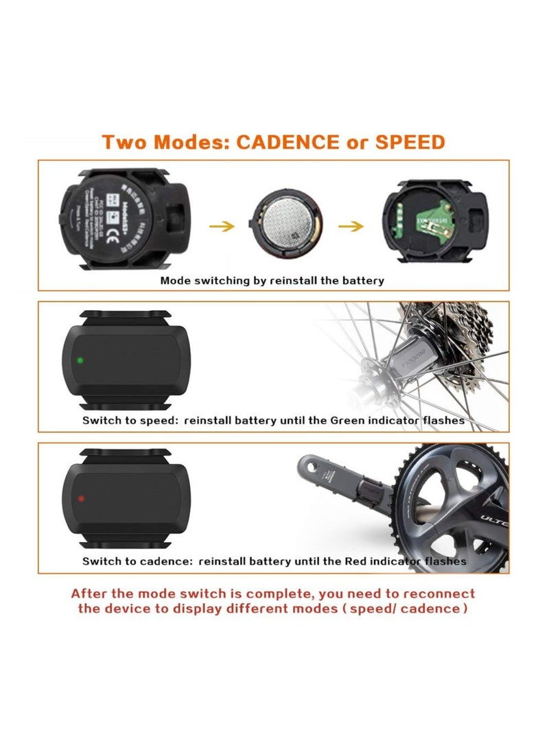 Y&D - Cadence Sensor, Wireless Bluetooth or ANT and Bike Computer RPM Sensor for Road Spinning Trainers Compatible with Onelap, Wahoo Fitness, Zwift, Strava - Image 1