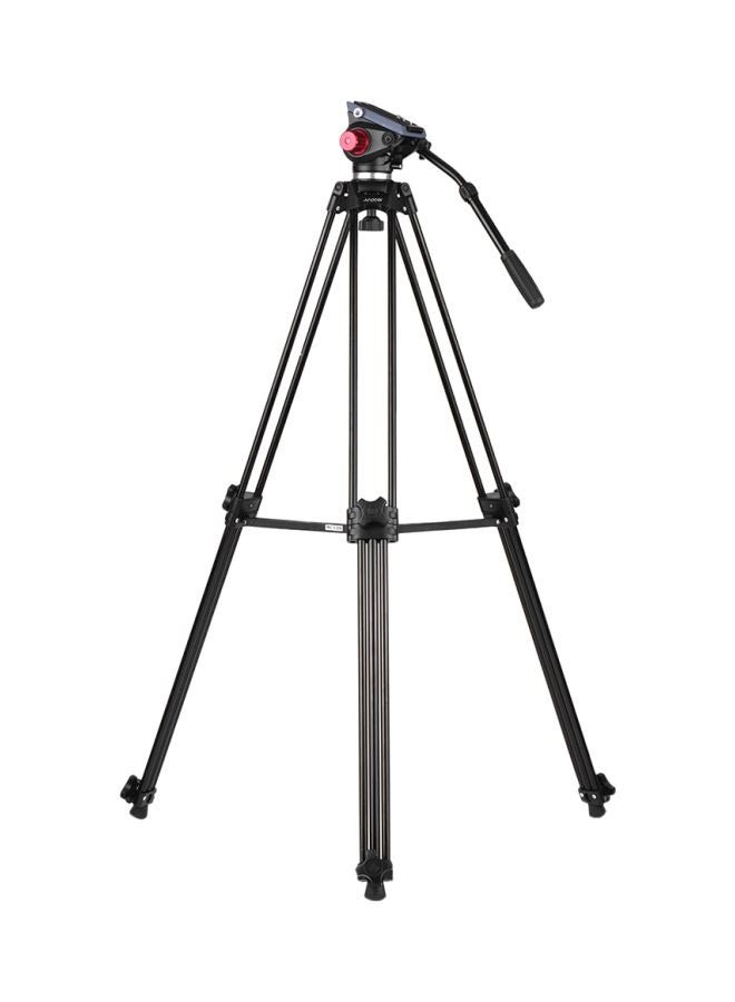 ANDOER Aluminium Tripod Stand for DSLR Cameras, Lightweight Adjustable Camera Tripod with Quick Release Plate – Black - Image 2