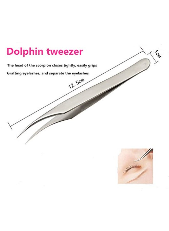 Yimart Professional Eyebrow Tweezer Set False Eyelash Extension Tool Kits Set Eyebrow Tweezers Eyebrow Trimmer Stainless Steel Eye Lashes Tweezers 7Pcs Grafting false eyelashes Makeup Accessories - Image 3