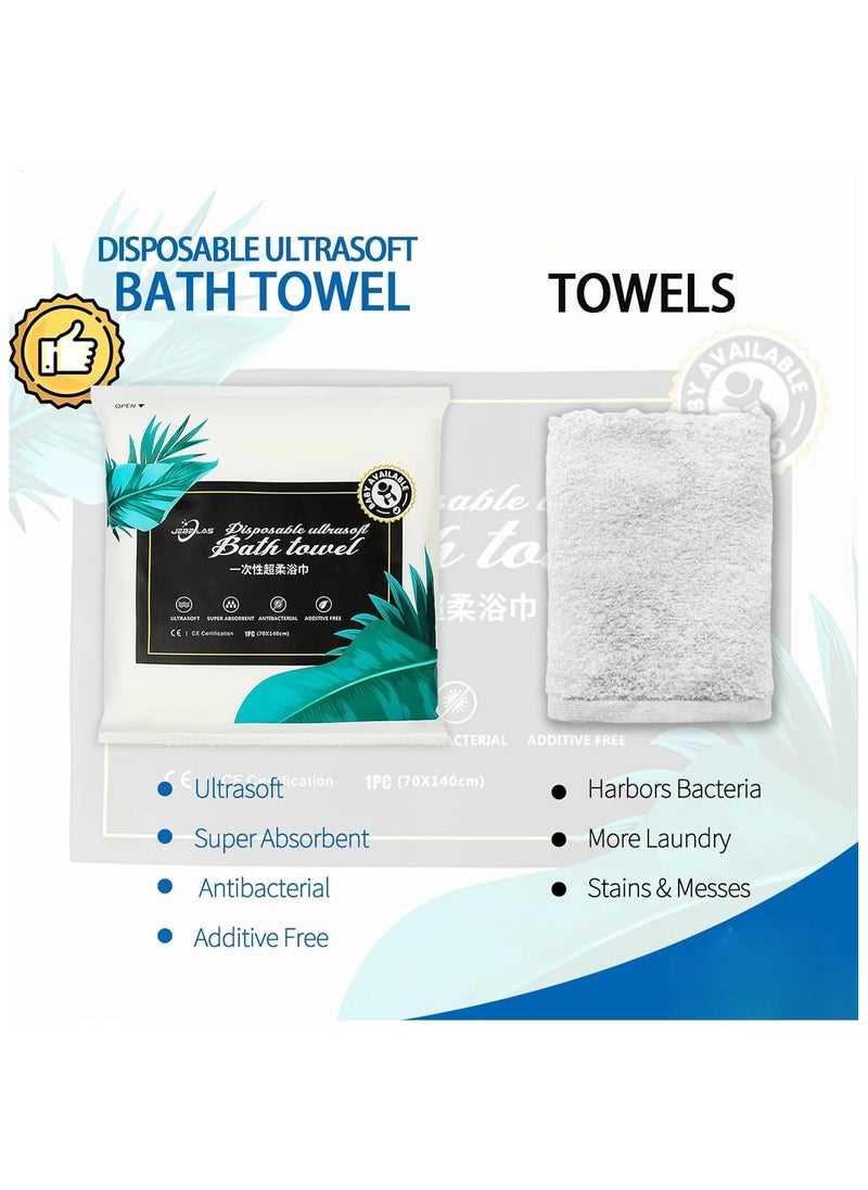 10 Pack Disposable Bath Towels  (55 X27.5 Inches)