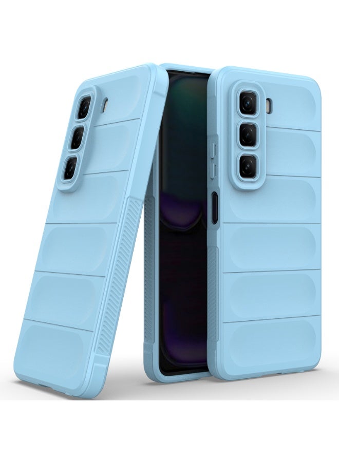 Premium Protection Back Silicone Case Compatible with Infinix Hot 50 4G/Hot 50 Pro 5G/Hot 50 Pro+ 4G Magic Shield Shockproof Case with Camera Protection (Baby blue)