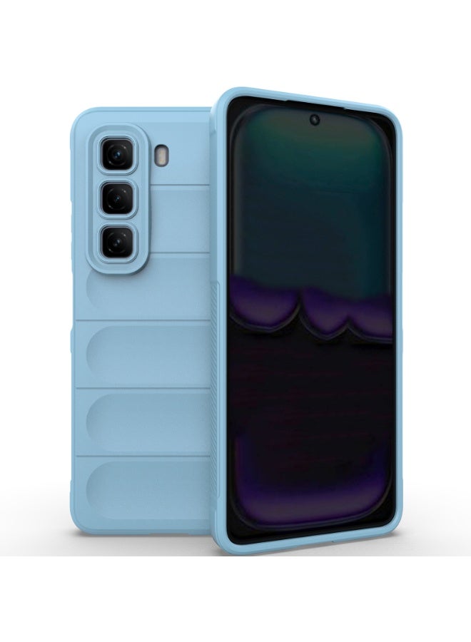Premium Protection Back Silicone Case Compatible with Infinix Hot 50 4G/Hot 50 Pro 5G/Hot 50 Pro+ 4G Magic Shield Shockproof Case with Camera Protection (Baby blue)