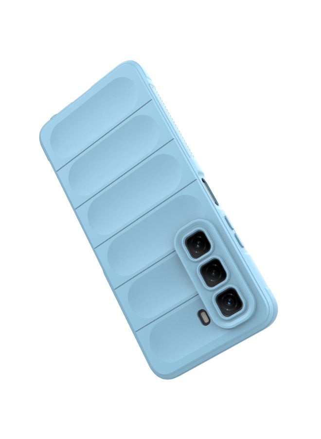 Premium Protection Back Silicone Case Compatible with Infinix Hot 50 4G/Hot 50 Pro 5G/Hot 50 Pro+ 4G Magic Shield Shockproof Case with Camera Protection (Baby blue)