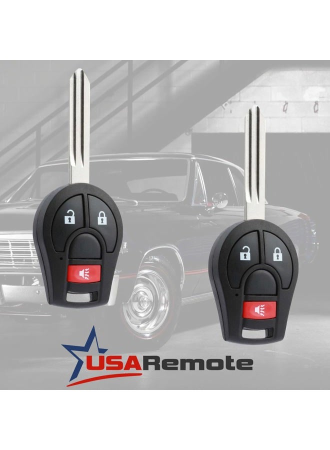 USARemote Key Fob Keyless Entry Remote fits Nissan Rogue Cube Juke Versa NV 2008 2009 2010 2011 2012 2013 2014 (CWTWB1U751), Set of 2 - Image 2