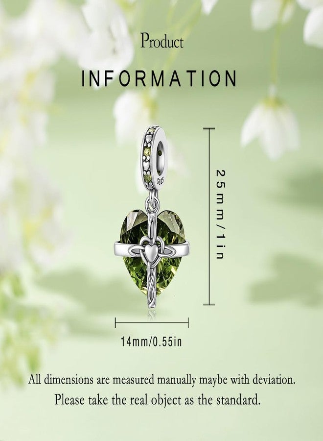 ChenYuTe Birthstone Charm, 925 Sterling Silve Heart Dangle Charms for Pandora Bracelets, Ladies Birthday Gift - Image 5