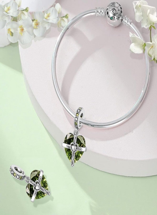 ChenYuTe Birthstone Charm, 925 Sterling Silve Heart Dangle Charms for Pandora Bracelets, Ladies Birthday Gift - Image 4