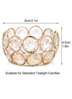 Excefore Glass Candle Holder, Tea Light Holder, 2.67" Perfect Centerpieces for Wedding, Party, Home Decor (6 Pieces)  - Image 4