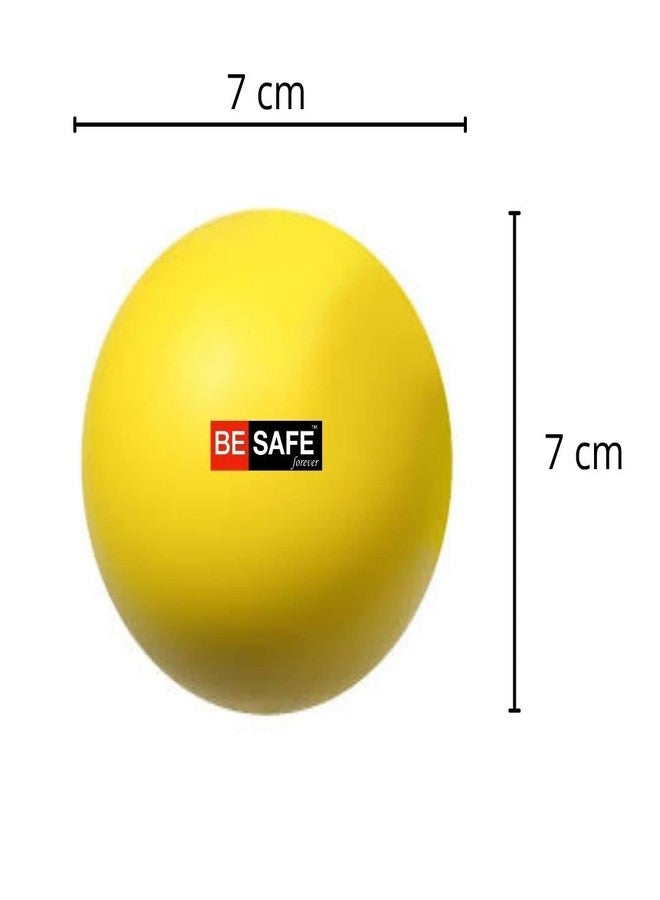 BESAFE Forever Physiotherapy Hand Exercise Soft Stress Ball for Stress Relief, Finger Wrist Hand Strengthener Arthritis Grip Squishy Toys Balls, Squeeze Ball, Yellow, Pack of 1, SBY104 - Image 2