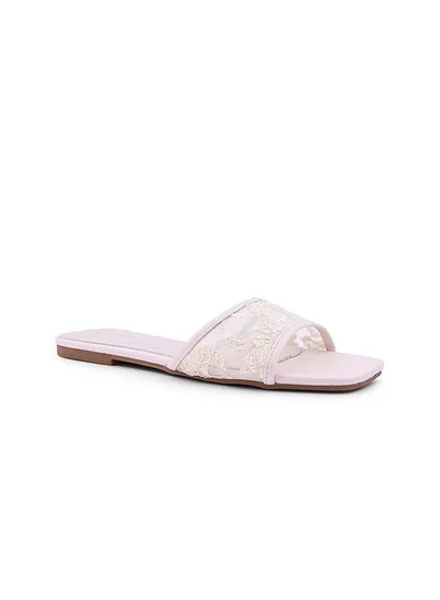 IconStyle Croc-Embossed Flat Mules