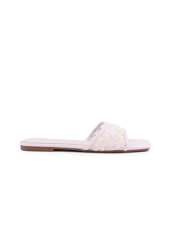 IconStyle Croc-Embossed Flat Mules