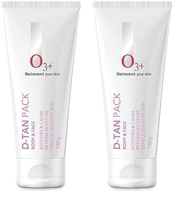 عبوة O3 DTAN لإزالة السمرة الفورية لجميع أنواع البشرة 180 جرام عبوة من 2