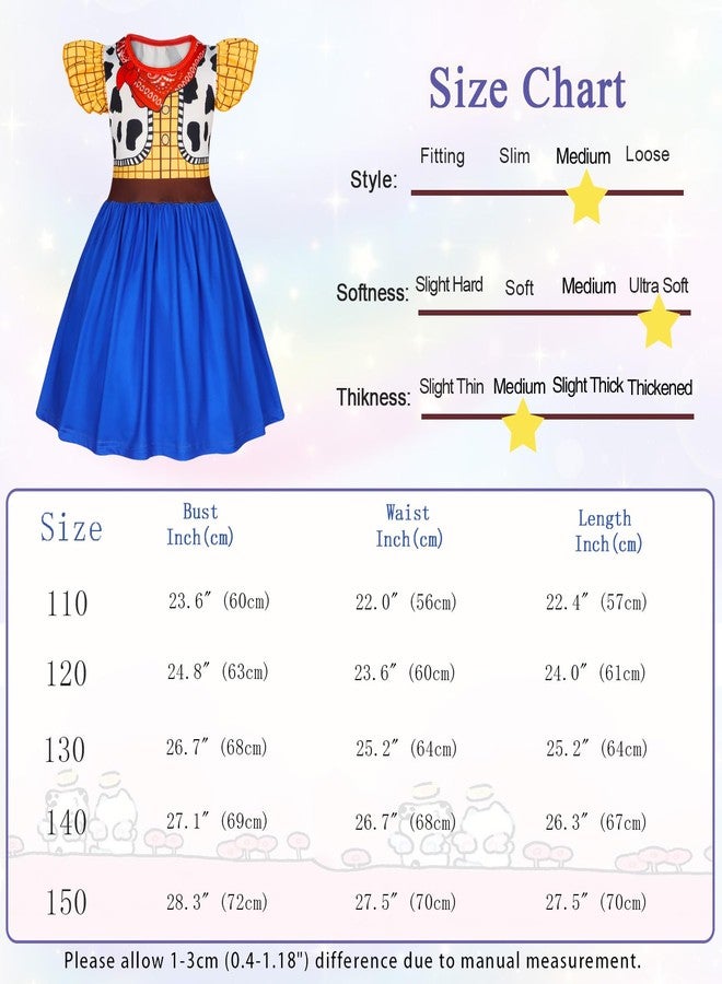 Eledobby Girls Princess Dress Kids Halloween Costume Cosplay Dress Up Christmas Birthday Gift 5-6Years - Image 5