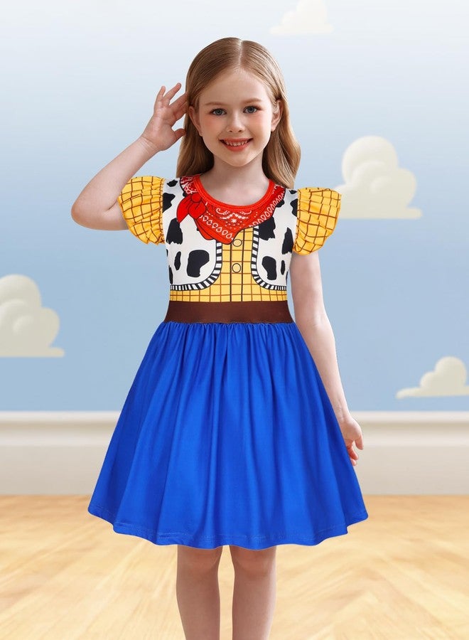 Eledobby Girls Princess Dress Kids Halloween Costume Cosplay Dress Up Christmas Birthday Gift 5-6Years - Image 2