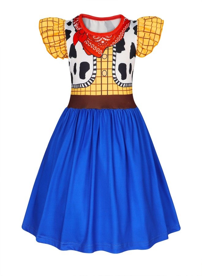 Eledobby Girls Princess Dress Kids Halloween Costume Cosplay Dress Up Christmas Birthday Gift 5-6Years - Image 1