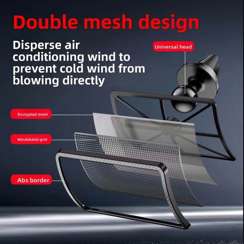 Telescopic Car Air Conditioner Wind Deflector Carbon Fiber Texture Easy Install Prevents Direct Airflow Durable Fit Most Vehicles - Image 5