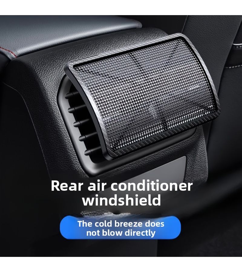 Telescopic Car Air Conditioner Wind Deflector Carbon Fiber Texture Easy Install Prevents Direct Airflow Durable Fit Most Vehicles - Image 3