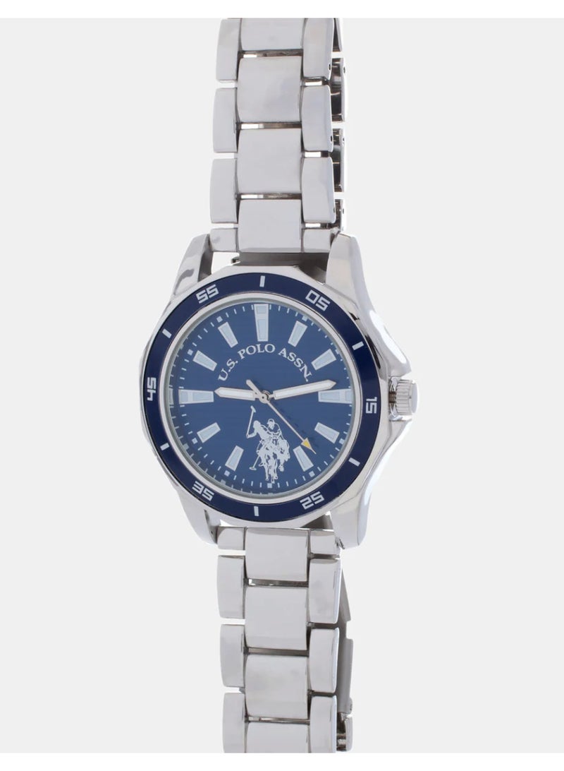 يو اس بولو اسن ساعة رجالية كوارتز معدنية بمينا زرقاء USC80525 - Image 4