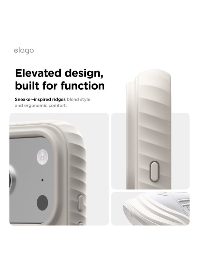 Elago Magnetic Ridge Silicone for iPhone 17 Pro MAX case cover [Camera Control Button Cover] compatible with MagSafe Shockproof - Stone - Image 3