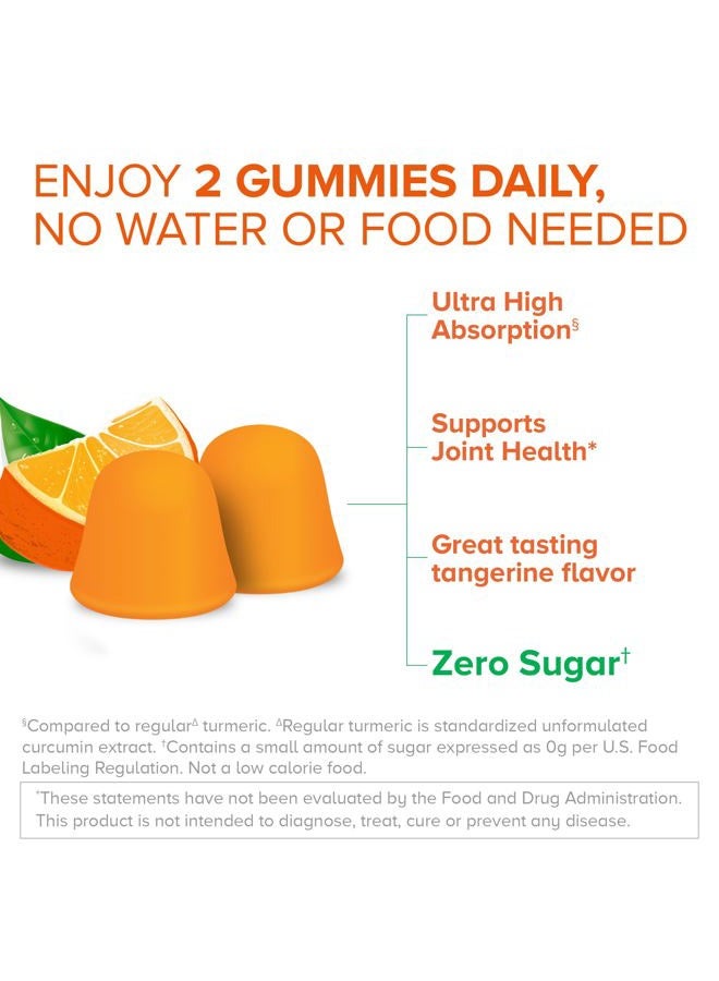 Qunol Zero Sugar Turmeric Gummies, Gummy with 500mg Turmeric Curcumin, Joint Support Supplement, Ultra High Absorption Tumeric Curcumin, Vegetarian, Gluten Free, 120 Count - Image 2