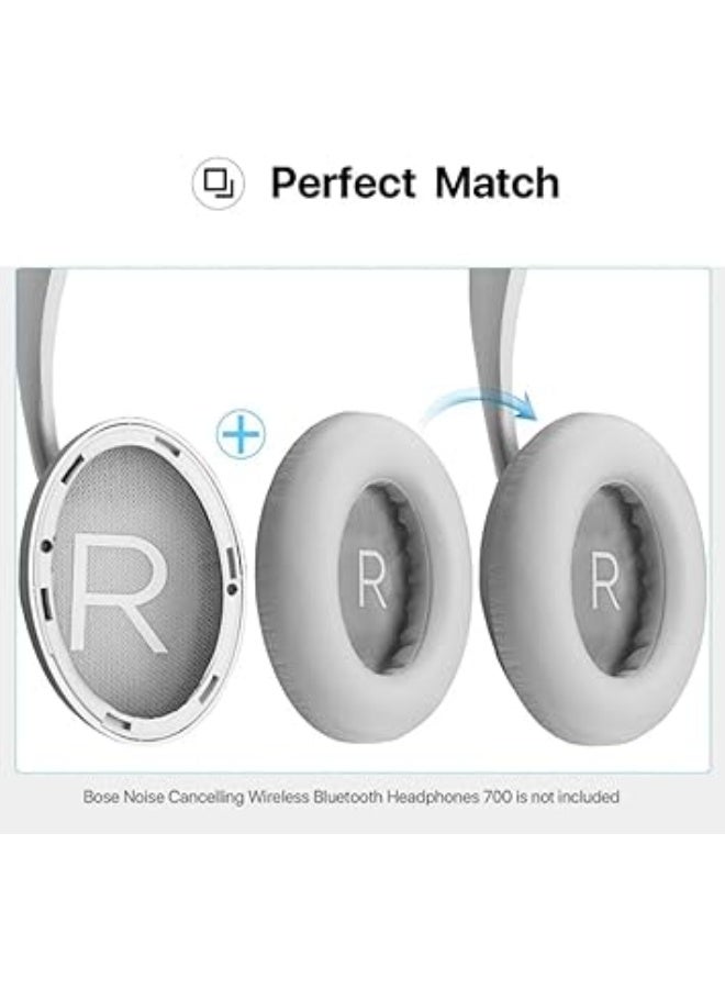وسائد أذن بديلة لسماعات Bose 700 وNC700، مصنوعة من إسفنج الميموري فوم عالي الجودة ومغطاة بجلد ناعم ومتين لراحة فائقة أثناء الاستخدام الطويل، سهلة التركيب وتوفر عزلًا ممتازًا للصوت، تأتي في عبوة تحتوي على زوج واحد باللون الرمادي – وسائد بديلة لسماعات بوز – وسائد أذن ميموري فوم – وسائد جلدية مريحة للسماعات - Image 3
